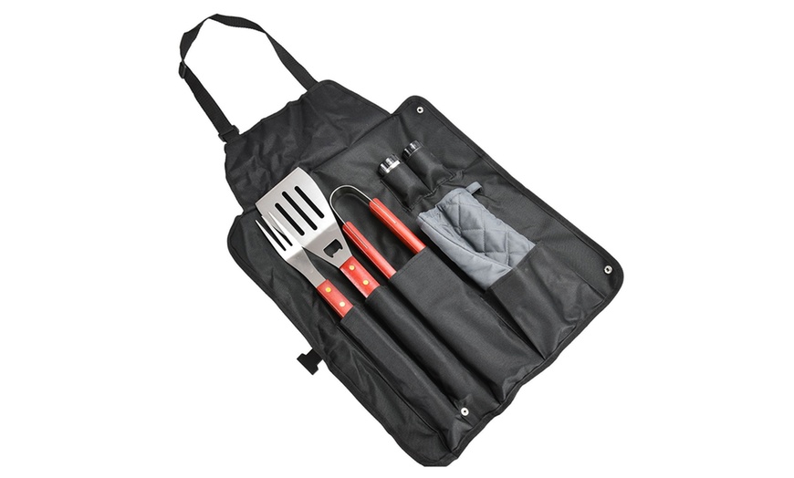 Image 6: 7-Piece BBQ Apron and Tool Set