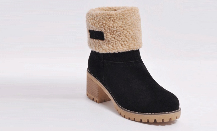 Image 2: Botas con borrego para mujer