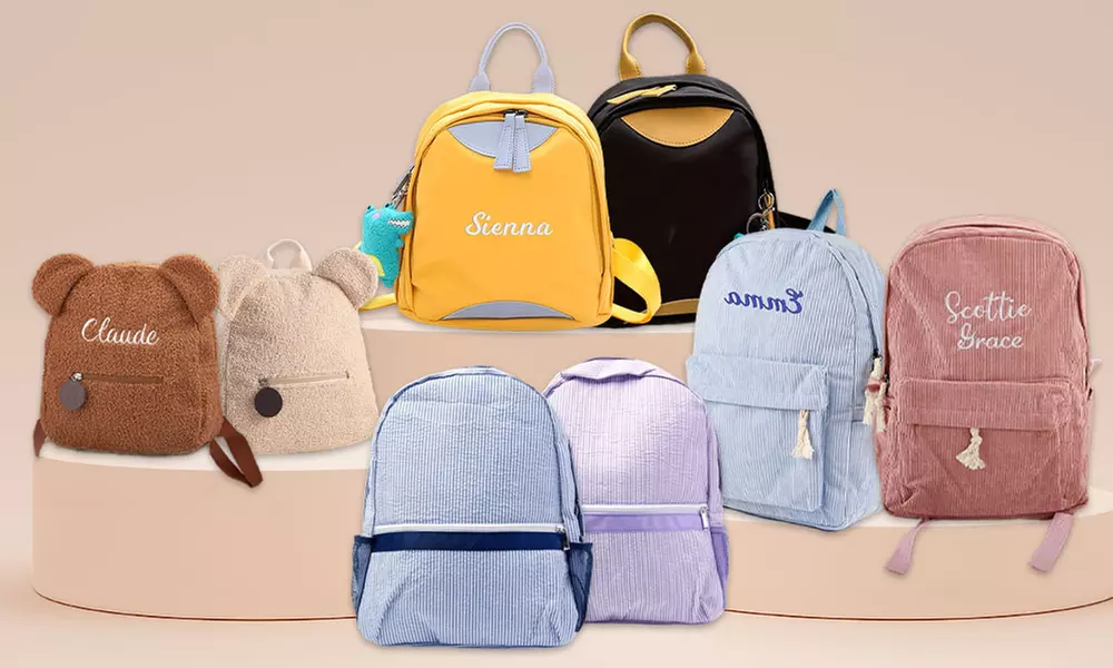 Baby-Latz, Rucksack, Kulturbeutel oder Babydecke mit Bestickung