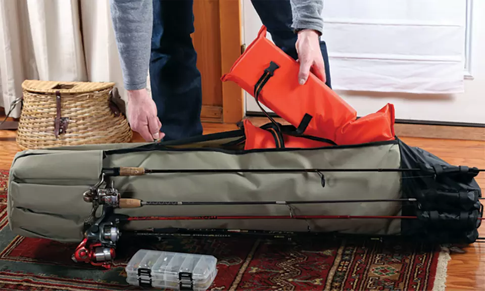 Deluxe Fishing Rod Case for 5 Rods - Second Medium