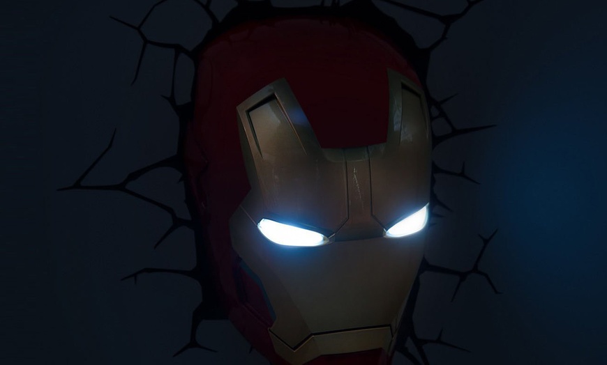 Image 3: Marvel 3D Superhero Wall Light