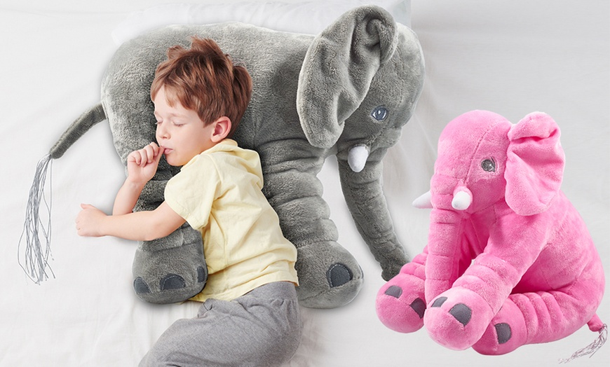 Image 3: Baby Elephant Lumbar Pillow