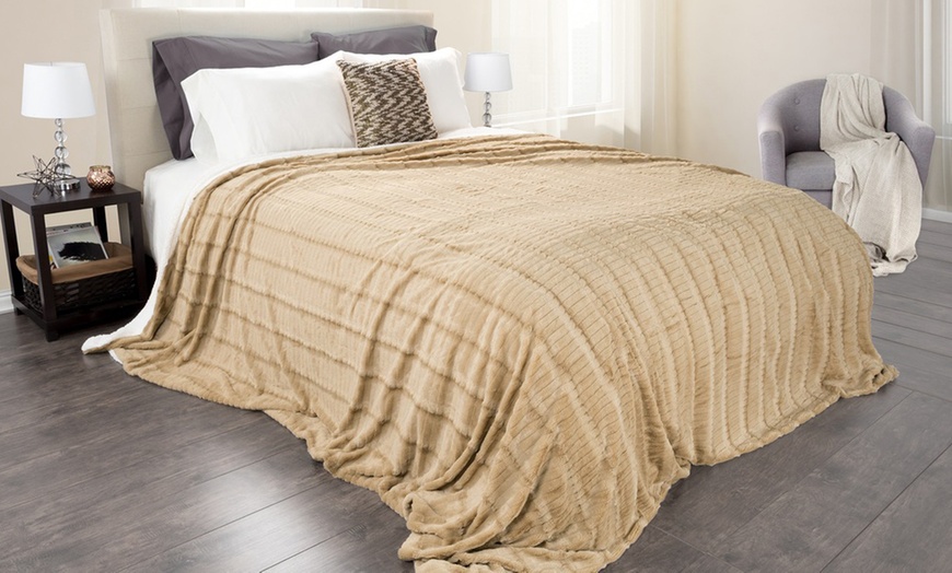 Lavish Home Fleece And Sherpa Blanket | Groupon