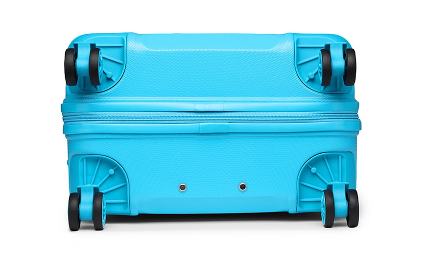 Image 13: One or Four Blue ABS Luggage Set