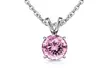 Sterling Silver Round-cut Gemstone Birthstone Necklaces With a Gift Box - Second Medium