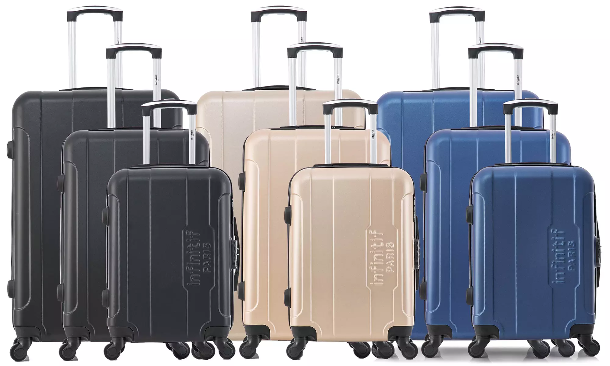 Set de tres maletas de viaje de diferentes tamaños con envío gratuito - Primary Image