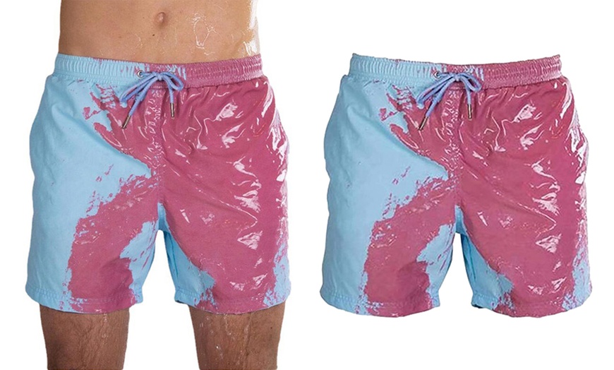 Image 3: Men's Colour Changing Swim Shorts