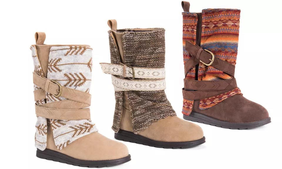 Muk Luks Women's 3-in-1 Adjustable Nikki Belt Wrapped Boots - Primary Image