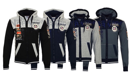 Veste à capuche pour homme Geographical Norway avec fermeture éclair Geday