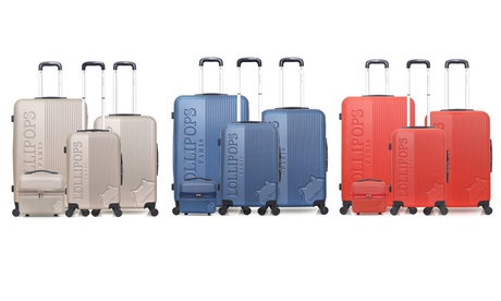 Set di 3 trolley e 1 vanity case Gardenia-C, disponibili in vari colori