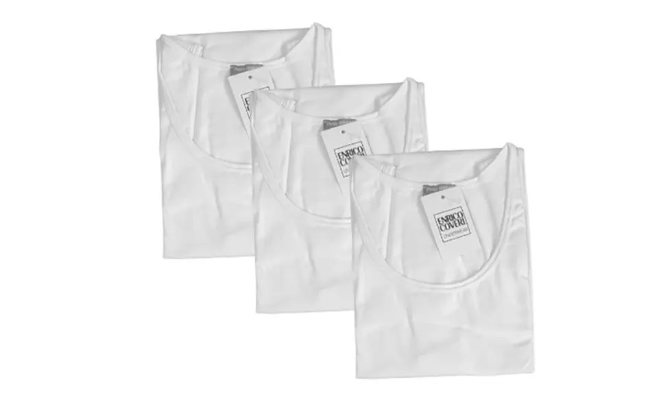 3 canottiere da uomo in cotone Enrico Coveri