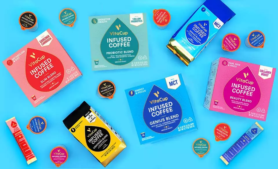 Vitamin and Superfood-Infused Coffee or Tea Pods, Ground Coffee, or Coffee Sticks from VitaCup (Up to 50% Off) - Primary Image