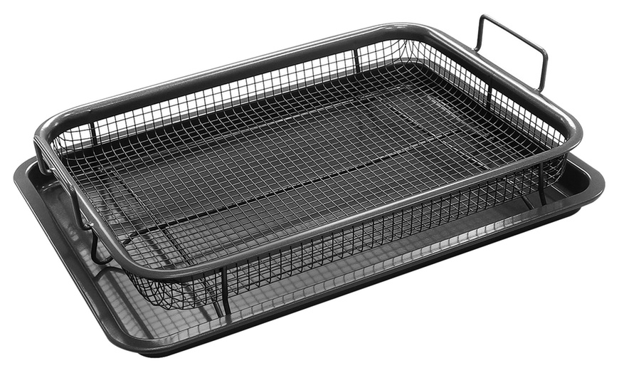 Image 3: Two Piece Air Fryer Crisper Tray