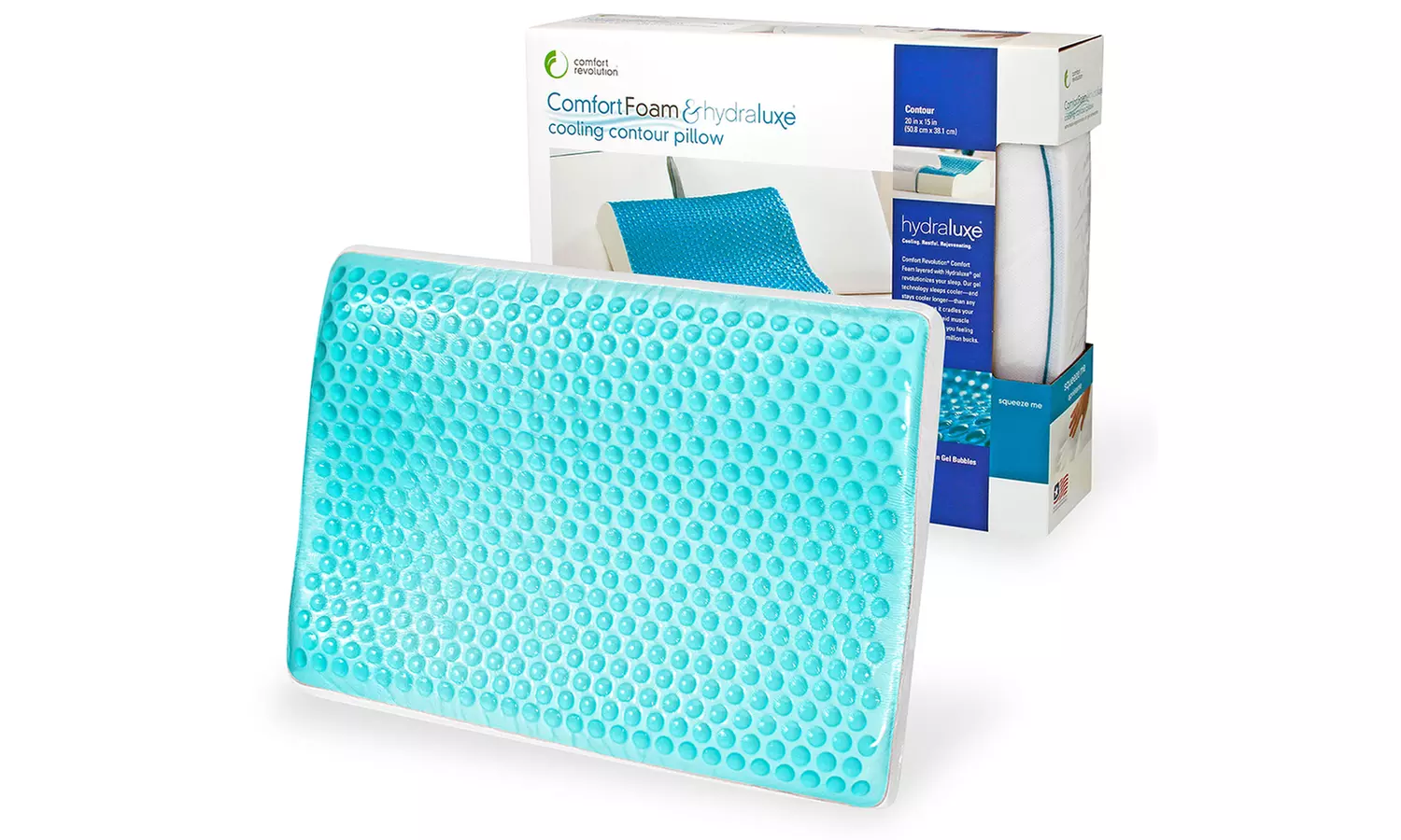 Sealy Comfort Revolution Memory-Foam Hydraluxe Contour Pillow - Primary Image