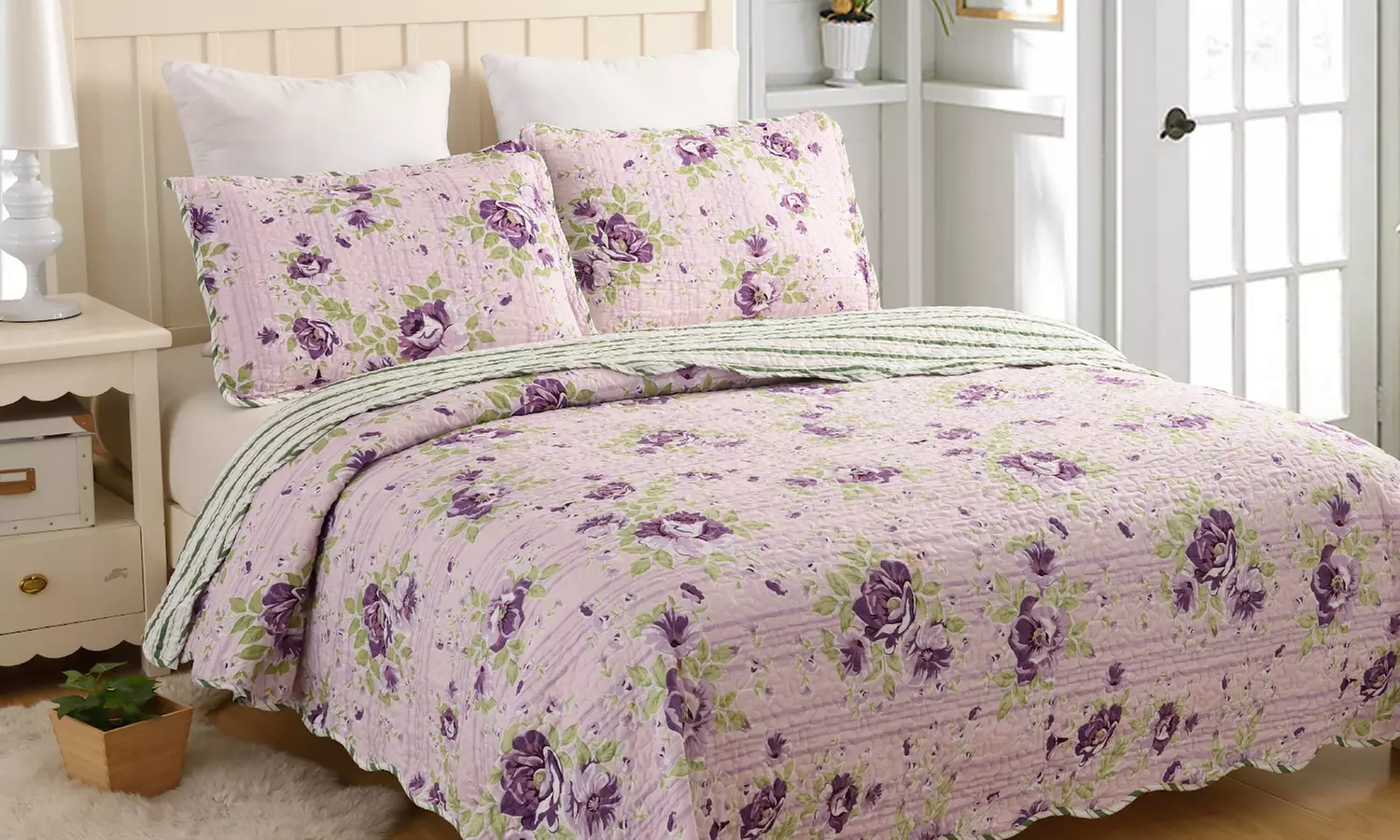 Delilah Reversible Quilt Set (3-Piece) - Second Medium