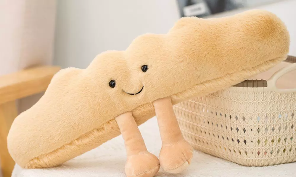 Kuscheliges Plüschtier im Lebensmitteldesign