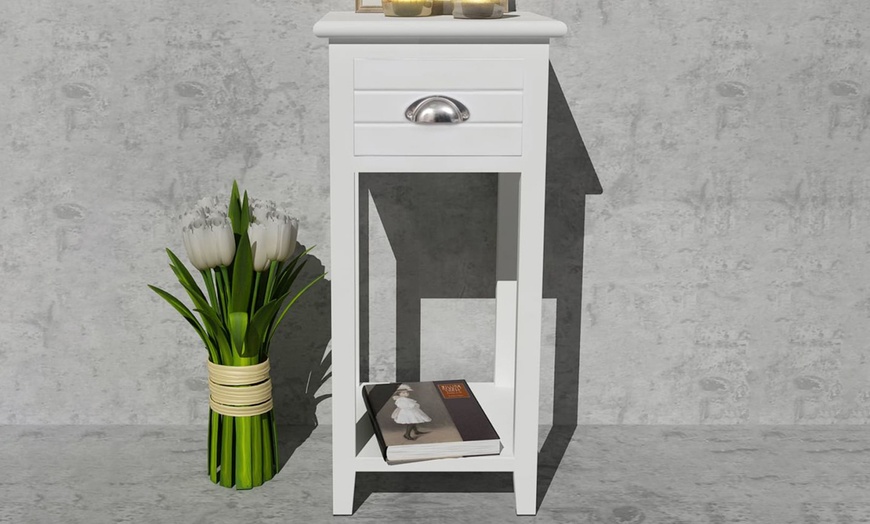 Image 7: Rustic-Style Bedside Cabinet