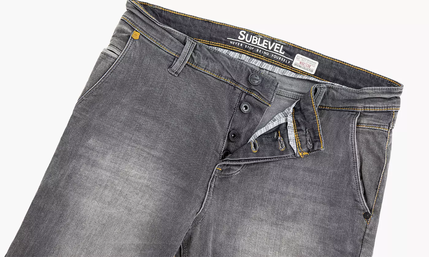 Jean slim homme en denim gris - Second Medium