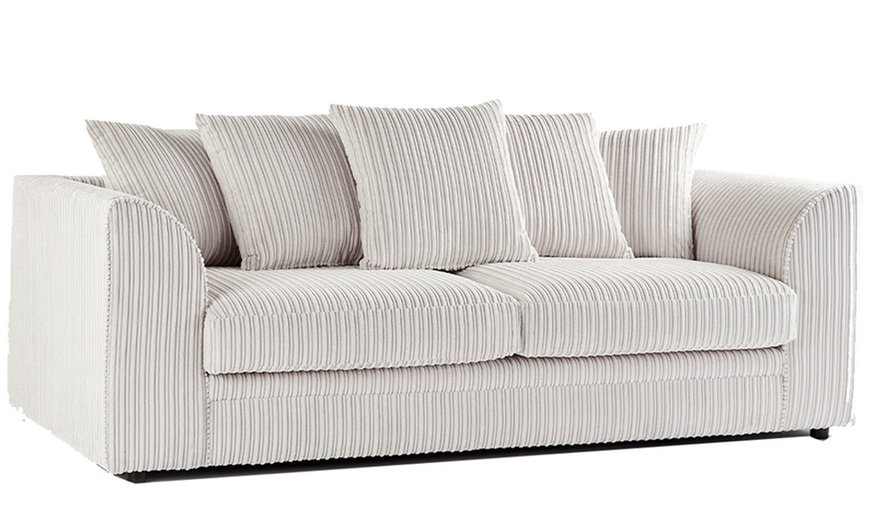Image 10: Chicago 2 or 3 seater Jumbo Cord Sofas