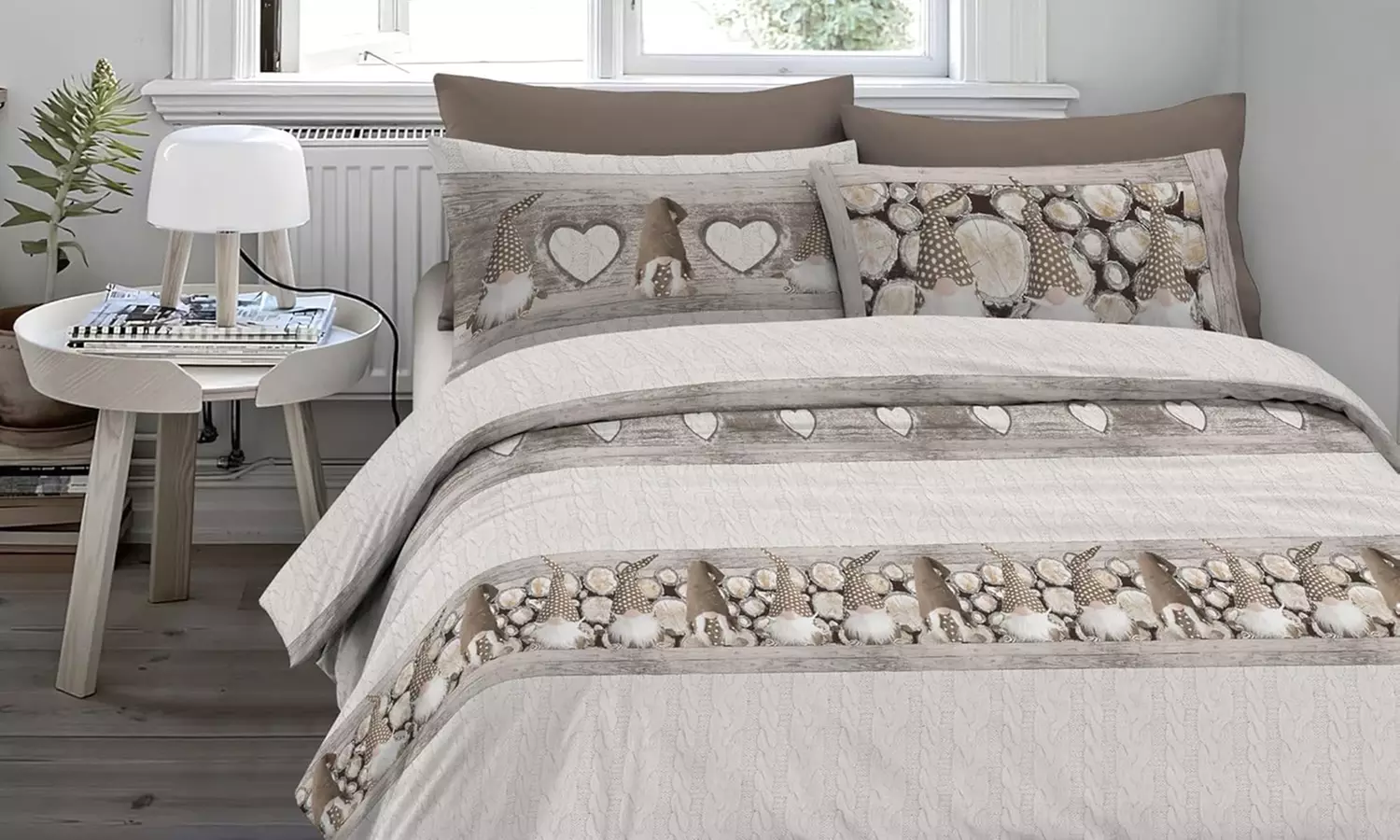 Juego de funda nórdica de franela 100 % algodón con fundas de almohada