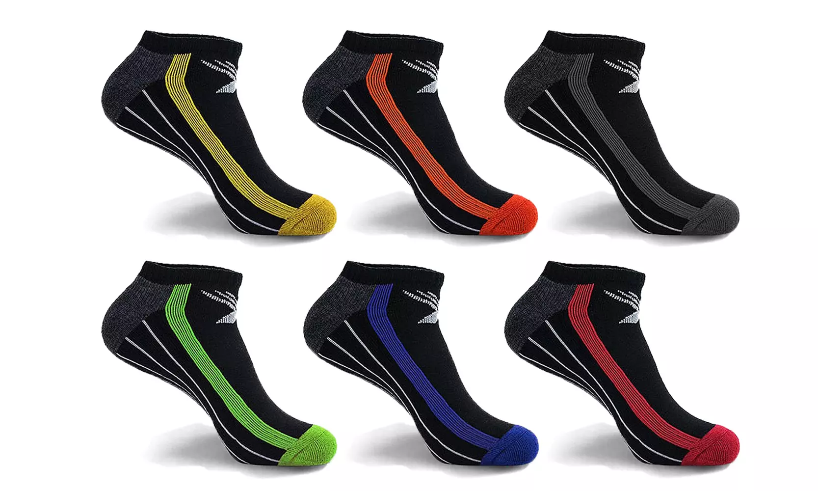 XTF Elite Lightweight Cushioned Compression Socks (6 Pairs) - Second Medium