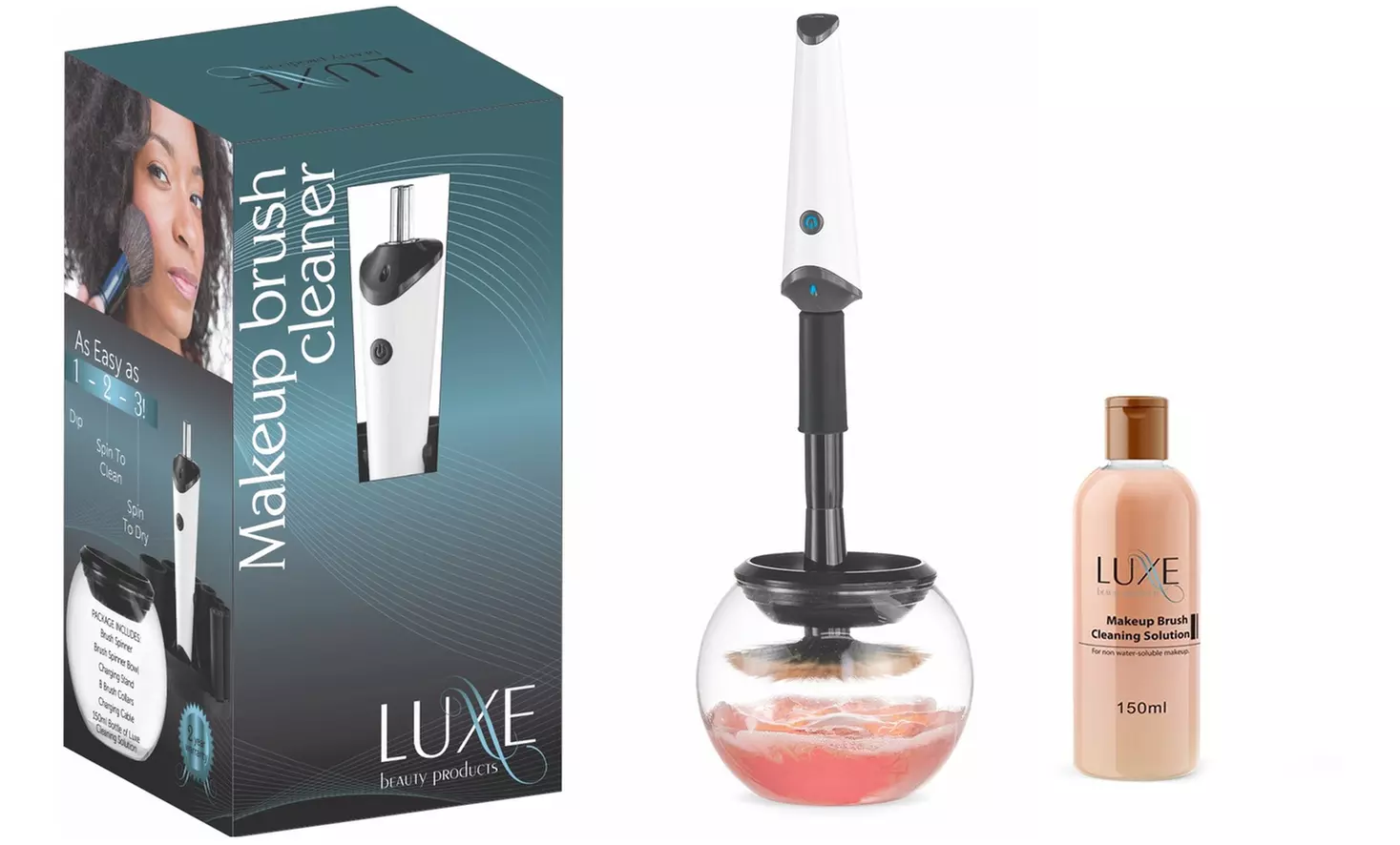 Luxe Makeup Brush Cleaner - Cleans and Dries All Makeup Brushes In Seconds - Primary Image