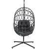 Image 2: Outdoor Hanging Egg Chair with Cushion