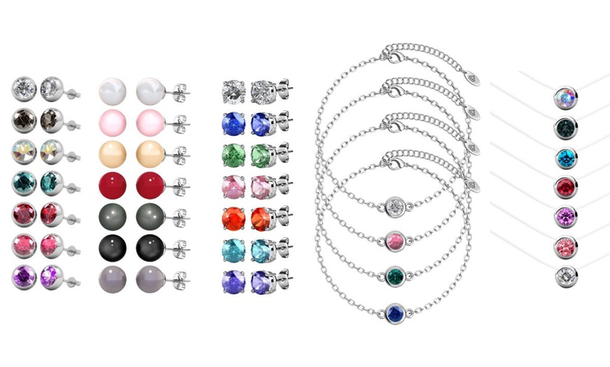 Image 1: Mond Ohrstecker, Armband oder Halskette