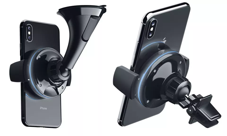 Merkury Innovations Power Mount Car Phone Holder with 5W Wireless Charger - Primary Image