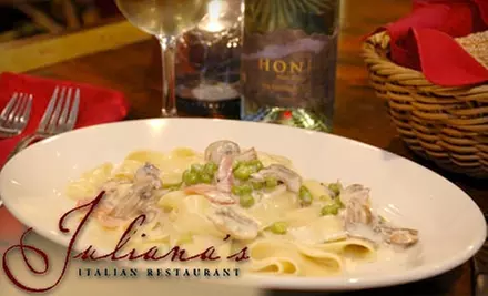 $20 for $40 Worth of Fine Italian Cuisine at Juliana's Italian Restaurant - Primary Image