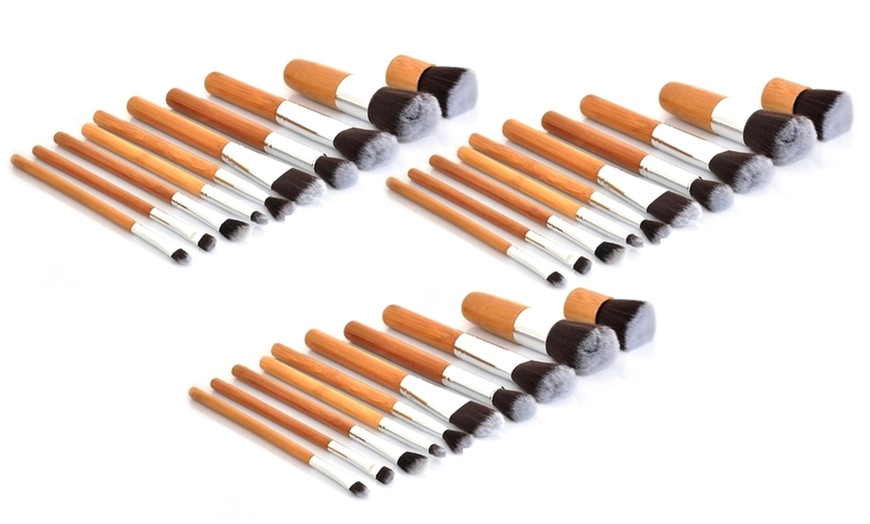 Image 4: Bamboo Make Up Brush Set