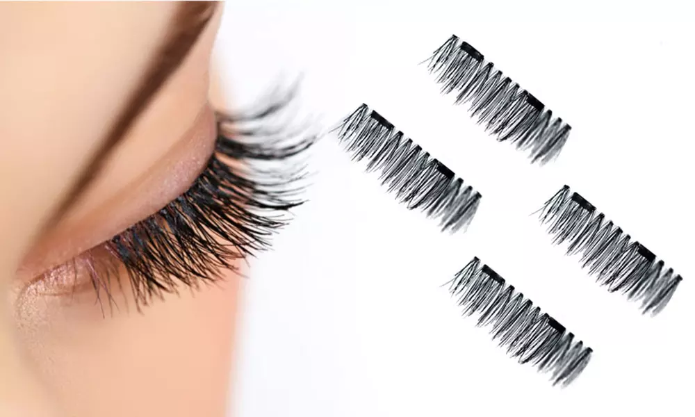 Magnetic False Eyelashes—1 Set (2 Pairs)—Reusable Ultra-Thin 3D Fiber - Primary Image
