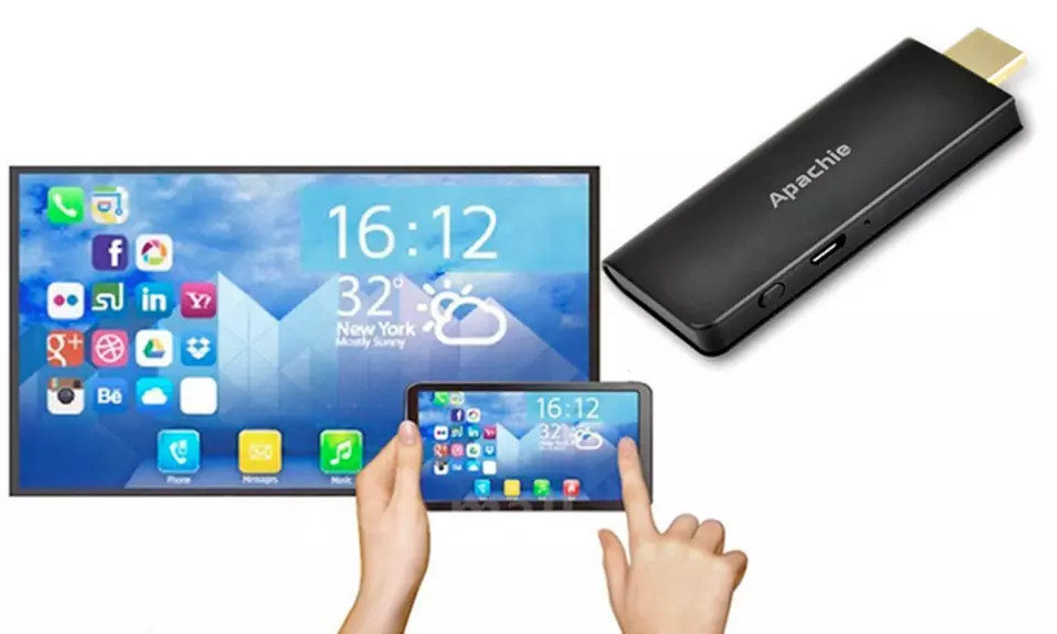 Apachie Smart Wireless Adapter mit HDMI - Handy/Tablet/Laptop auf TV spiegeln - Primary Image
