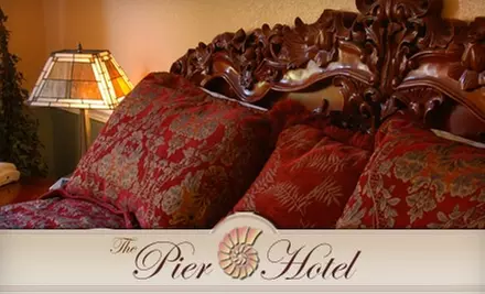 $59 for a One-Night Deluxe Room Stay with a Bottle of Wine and Breakfast at The Pier Hotel (Up to $198 Value) - Primary Image