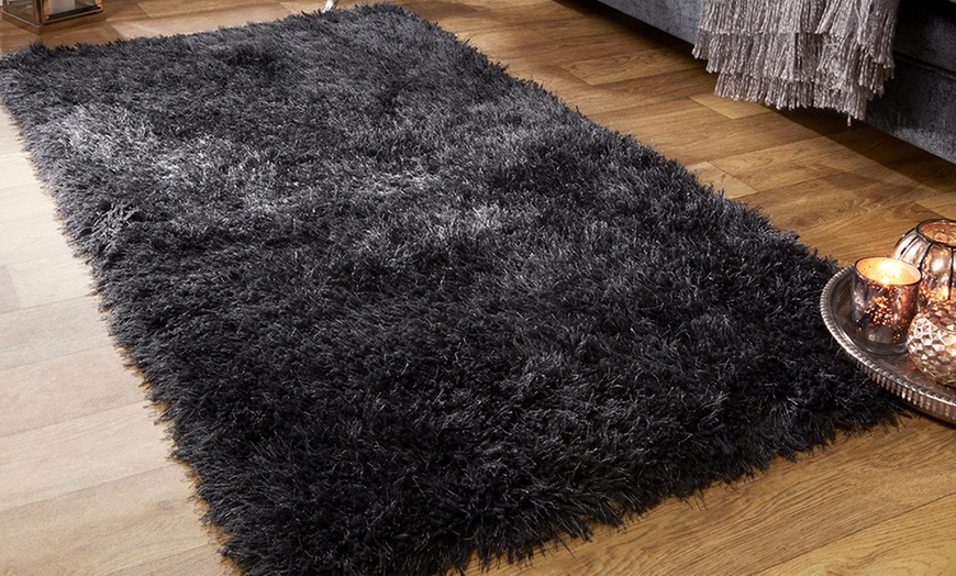 Image 9: Vienna Shimmer Shaggy Rug