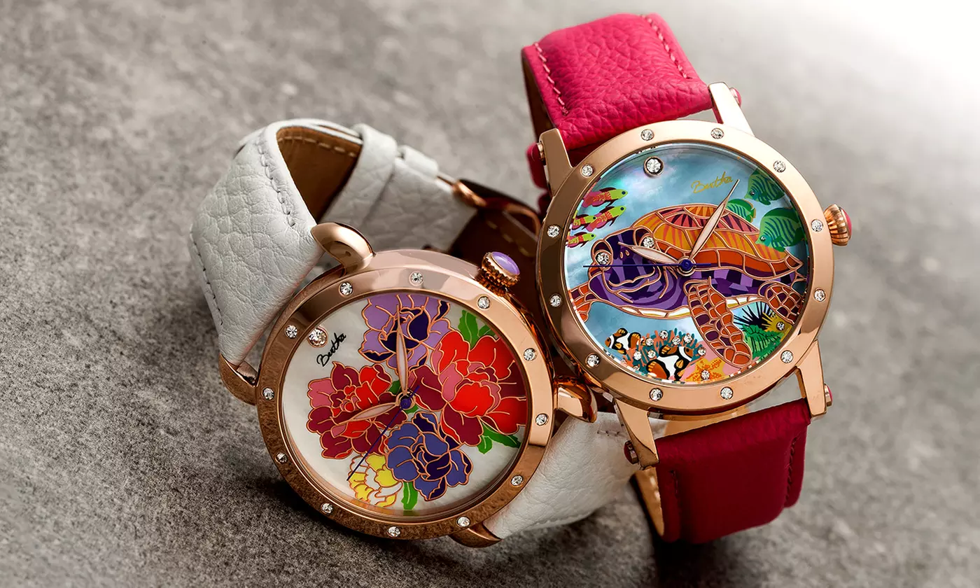 Bertha Watch Wholesale Bertha Camilla Mother-of-Pearl Leather-Band Watch  main image 4