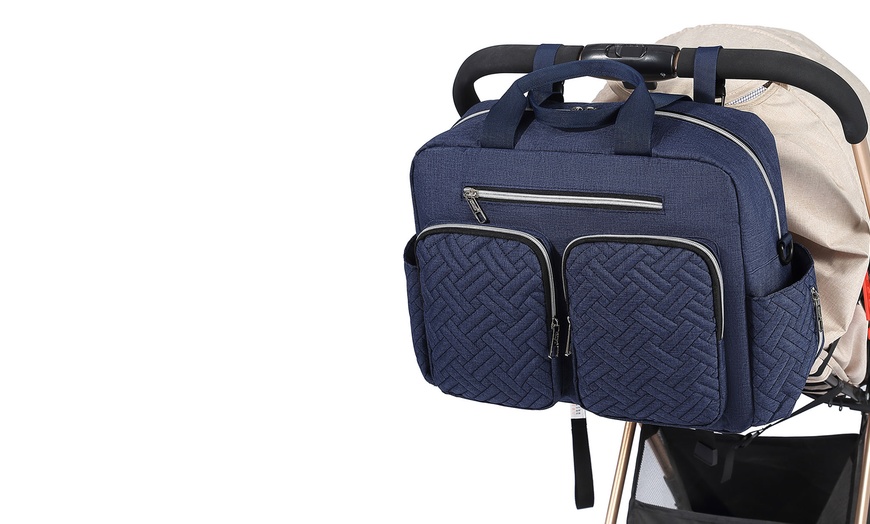 Image 20: Versatile Diaper Changing Tote Bag