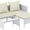 Image 11: Three Piece Outdoor Furniture Set With Table 