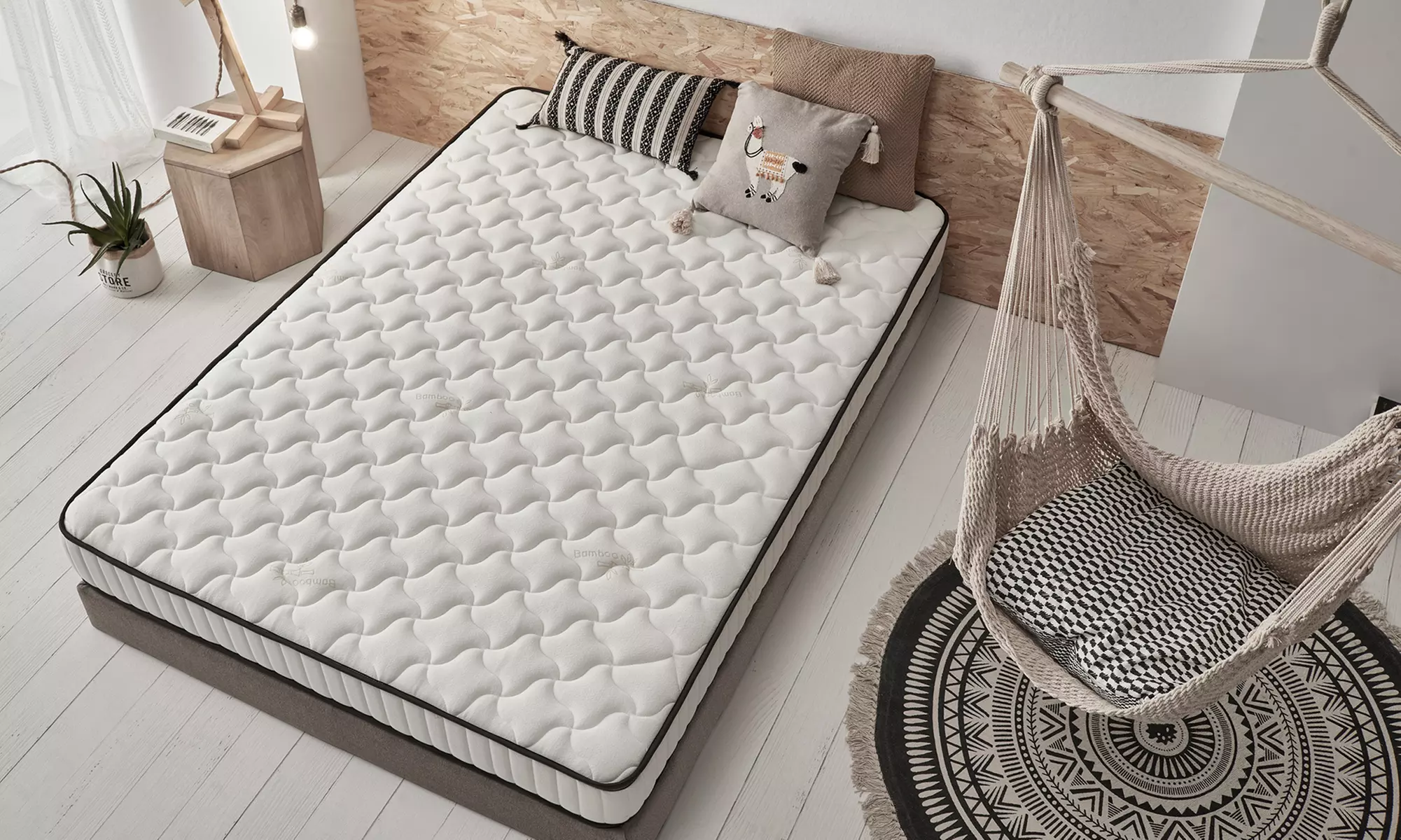 Colchón con canapé y almohada viscoelástica - Second Medium