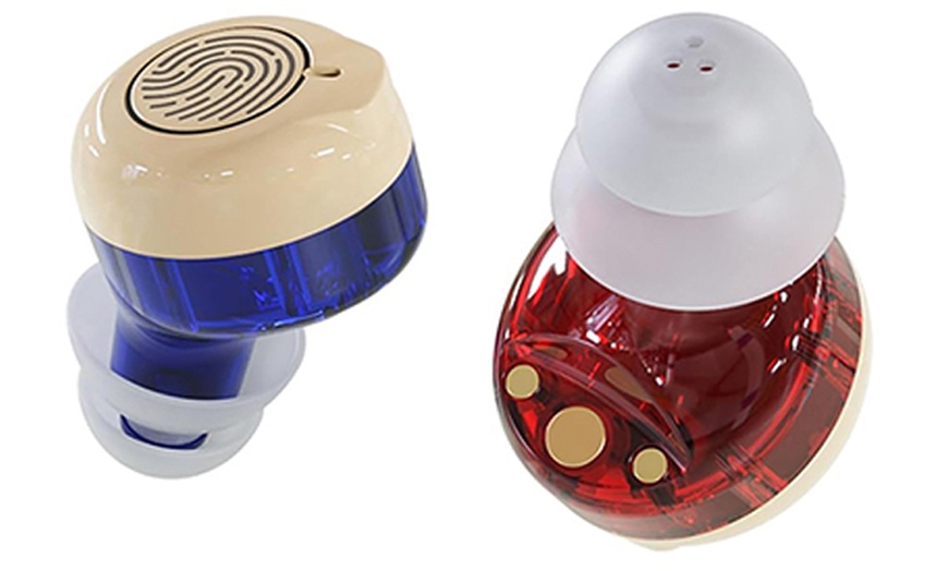 Image 6: Hearing Aids with LED Charging Case; Smart Noise Reduction