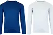 Men's Long Sleeve Performance Crew Neck Moisture Wicking Tee (2-Pack, S-2XL) - Second Medium