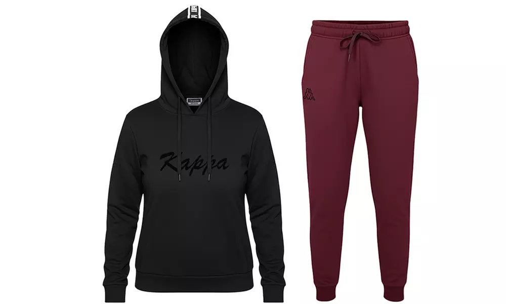 Tuta pigiama homewear da donna Kappa in cotone felpato