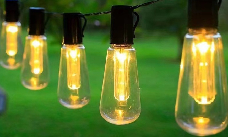 Image 5: 20 or 40 LED Bulbs Solar String Lights