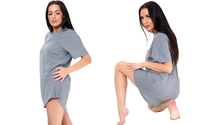 Image 5: Women's Plain Nightwear Nighty T-Shirt