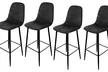 Lot de 4  tabourets de bar Urban Living, coloris au choix, livraison offerte - Second Medium