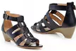 Charming Lady Women's Casual Ankle-Strap Dress Wedge Sandals with Back Zipper - Second Medium