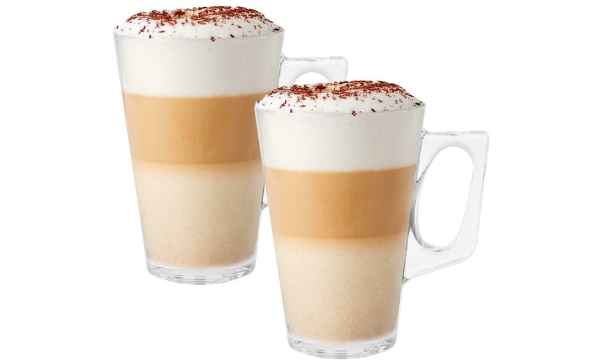 Image 1: Two Cafe Latte Glasses 240ml