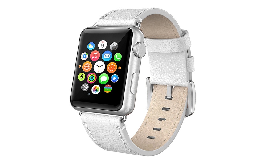 Image 4: Leather Strap for Apple Watch