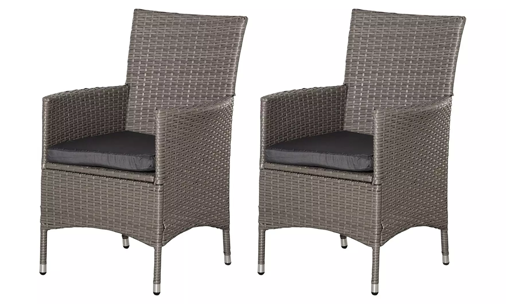 Two Outsunny Rattan-Effect Armchairs