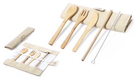 1, 2 ou 3 sets de couverts en bambou